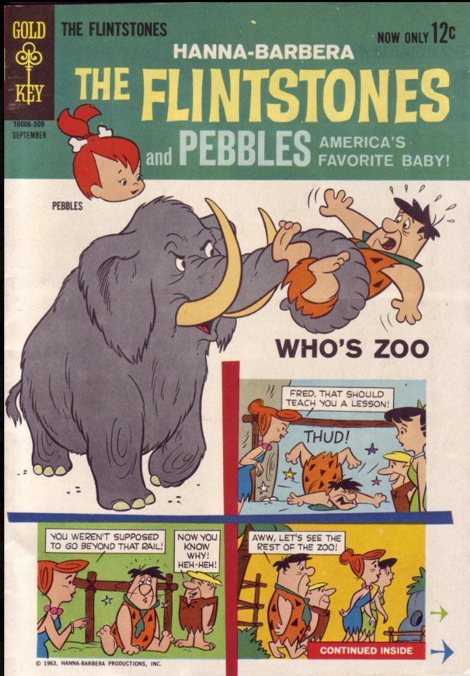 Cover of The Flintstones #13 comic book published by Gold Key Comics in 1963