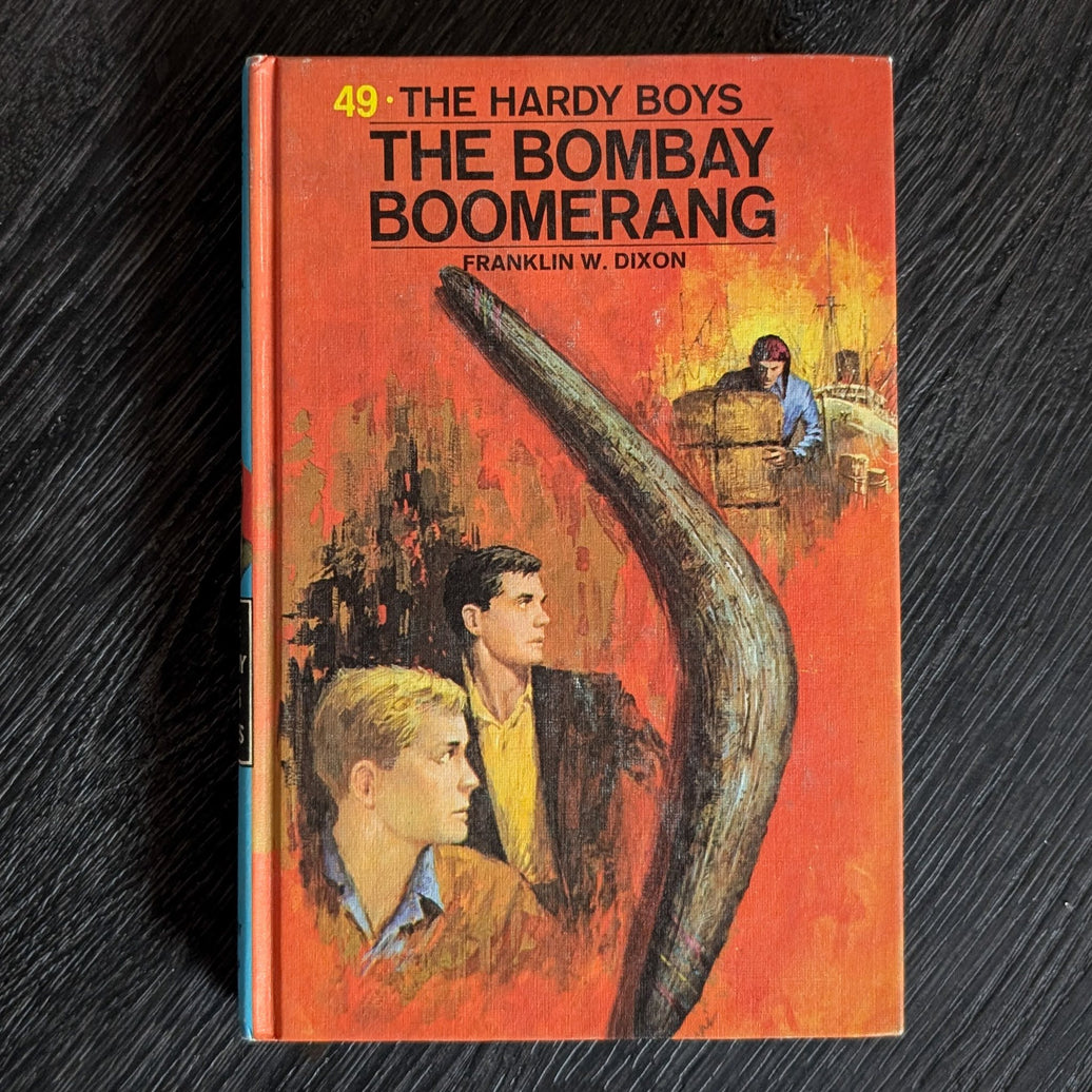 49 The Bombay Boomerang (1970-Yellow Number): Hardy Boys Book Blue-Back image 0