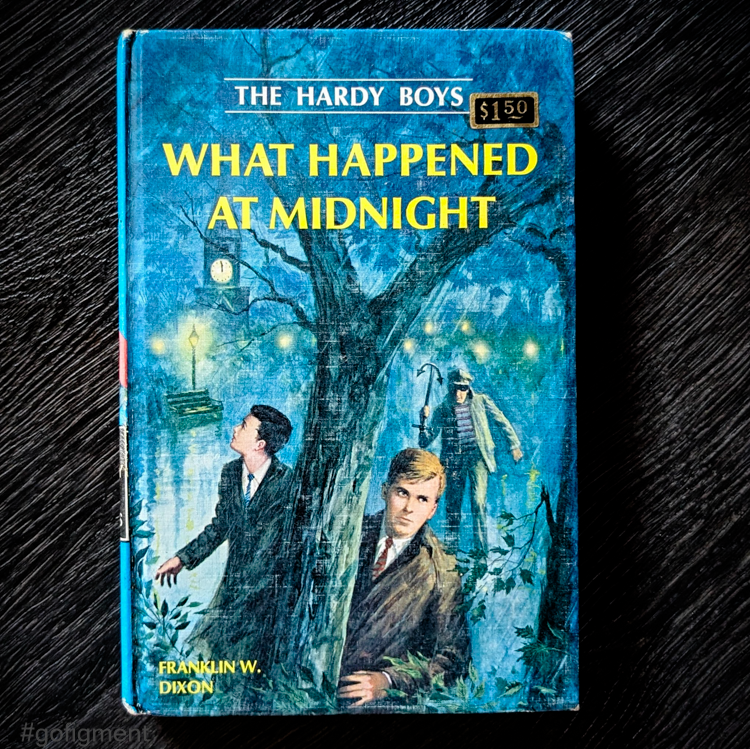 10 What Happened at Midnight (1967): Vintage Hardy Boys Book Blue-Back image 0