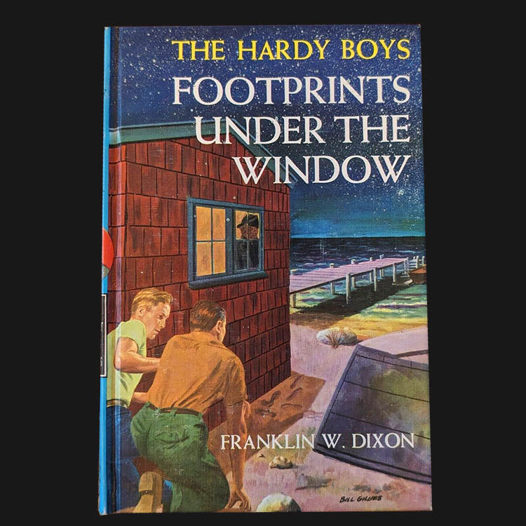 12 Footprints Under the Window (1933): Vintage Hardy Boys Book Blue-Back image 0