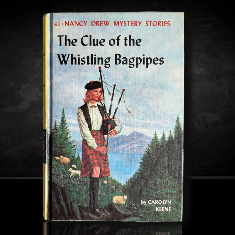 41 Clue of the Whistling Bagpipes Nancy Drew Book -1964 image 0