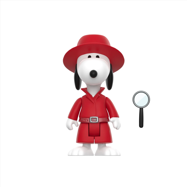 Secret Agent Snoopy Red Coat Super7 Wave 4 Snoopy Action Figure | 3.75 | LOOSE image 1