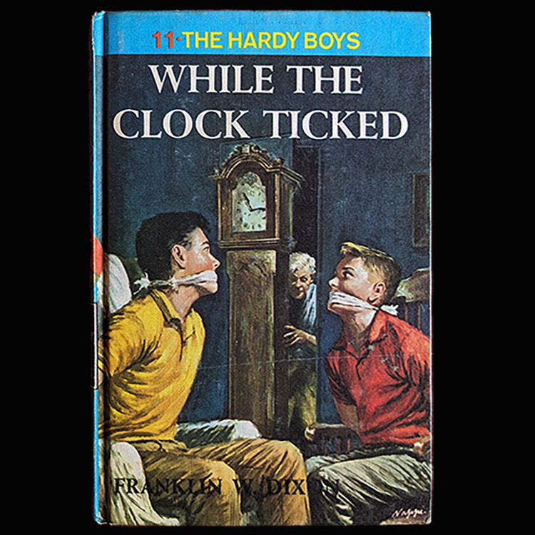 11 While the Clock Ticked (Blue Bar): Vintage Hardy Boys Book Blue-Back image 0
