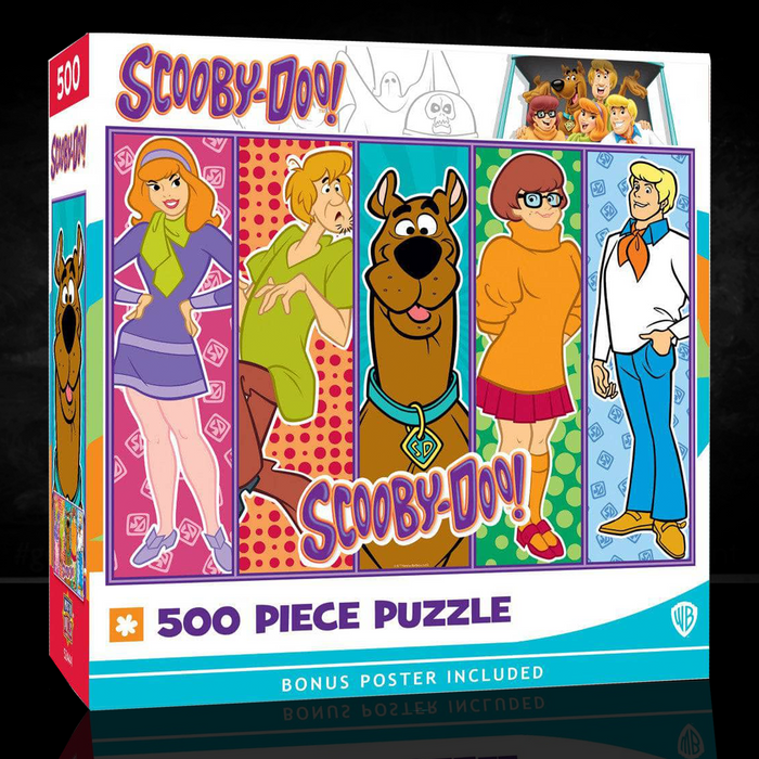 Scooby-Doo! 500 Piece The Mystery Inc. Gang Puzzle Masterpieces by Master Pieces with full character lineup on box front.