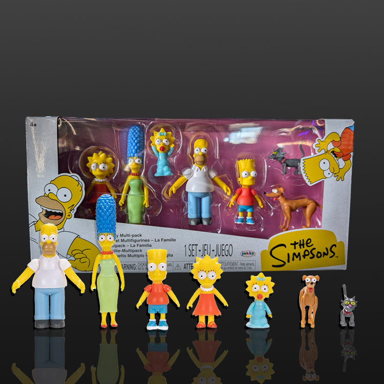 The Simpsons Family Multipack of 7 Action Figures 2 1/2" Scale