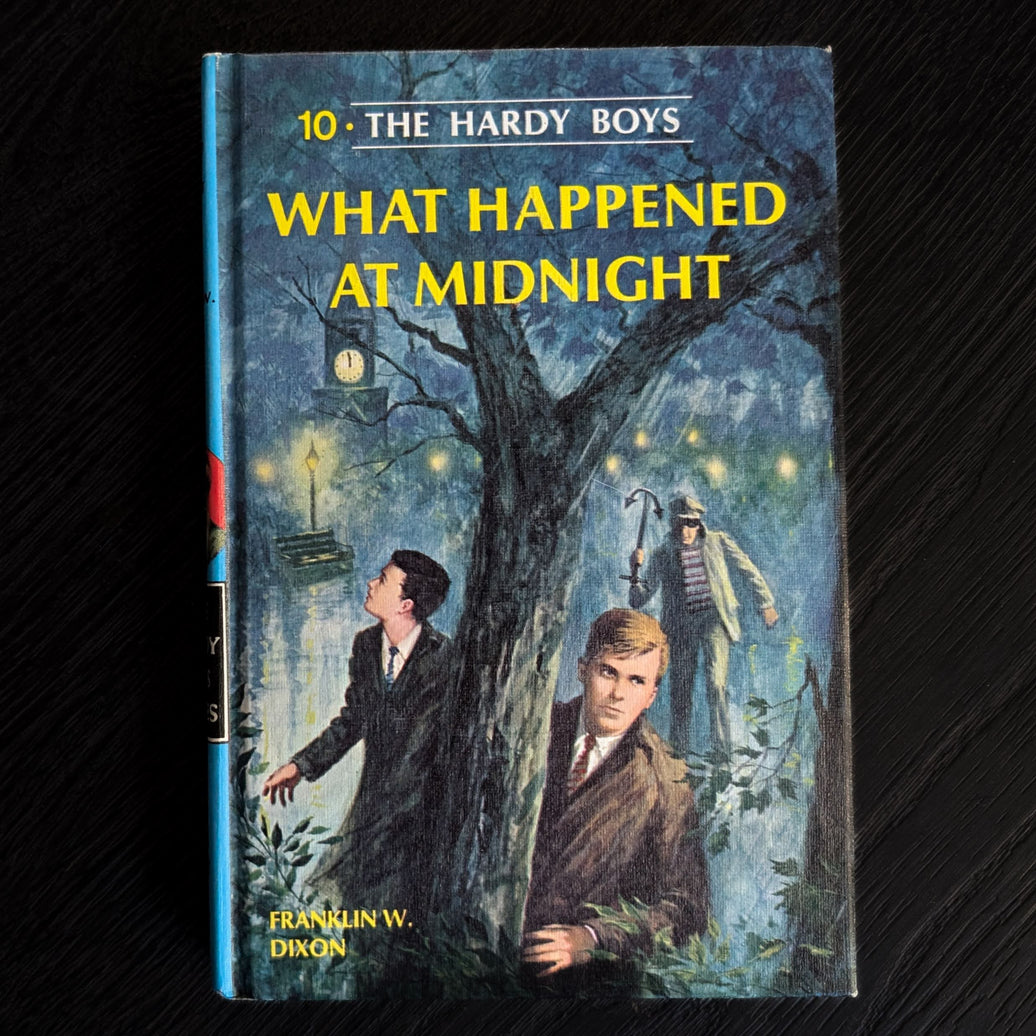 10 What Happened at Midnight (1967 Yellow Number): Hardy Boys Book Blue-Bac image 0