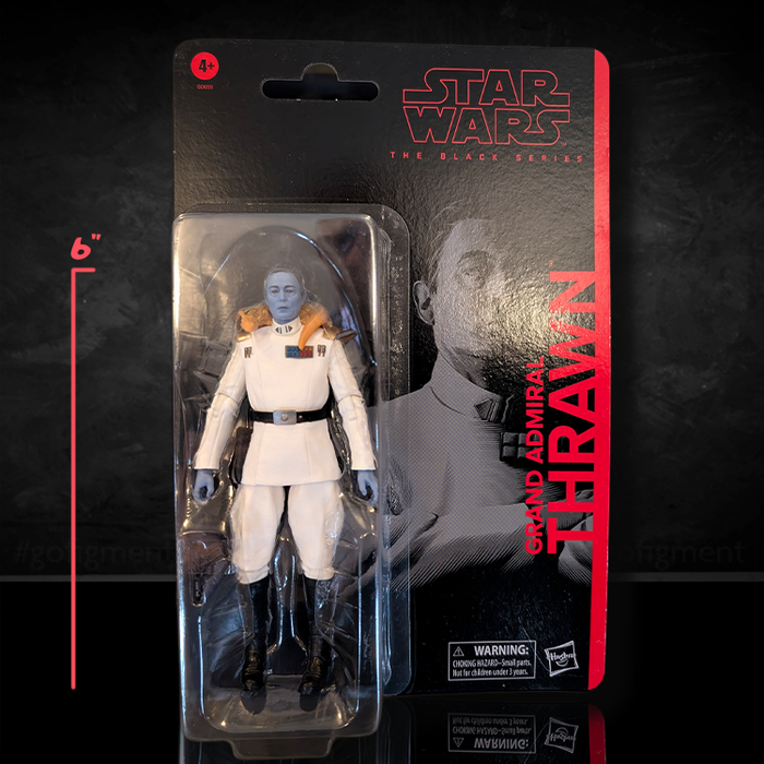 Hasbro Star Wars The Black Series Grand Admiral Thrawn 6-inch action figure in white Imperial uniform packaging