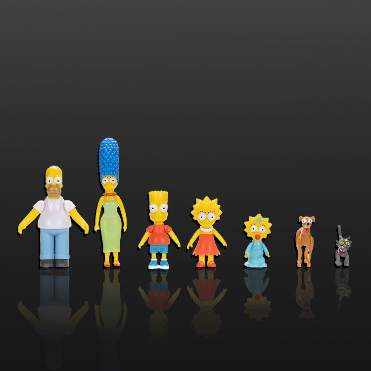 The Simpsons Family Multipack of 7 Action Figures 2 1/2" Scale