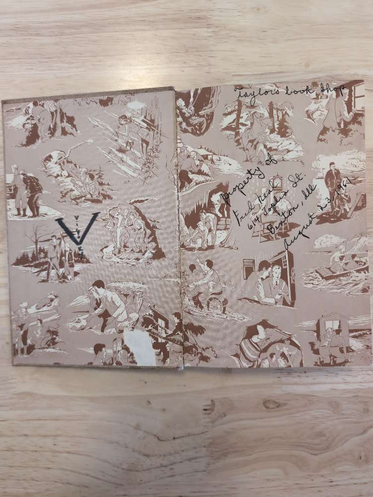 05 Hunting for Hidden Gold (1928): Vintage Hardy Boys Book Brown Back image 1