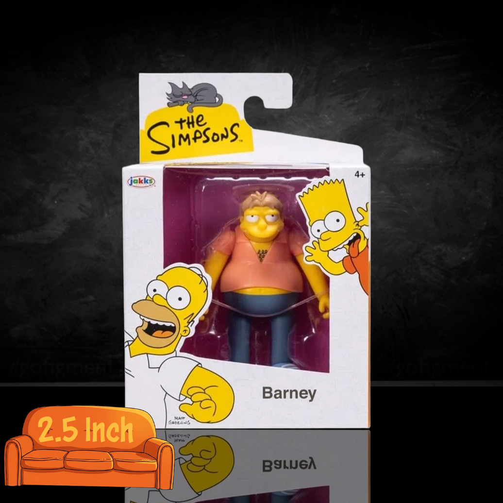 The Simpsons Barney Gumble 2.5-Inch Action Figure Springfield’s Favorite Regular by Jakks Pacific new in box collectible toy