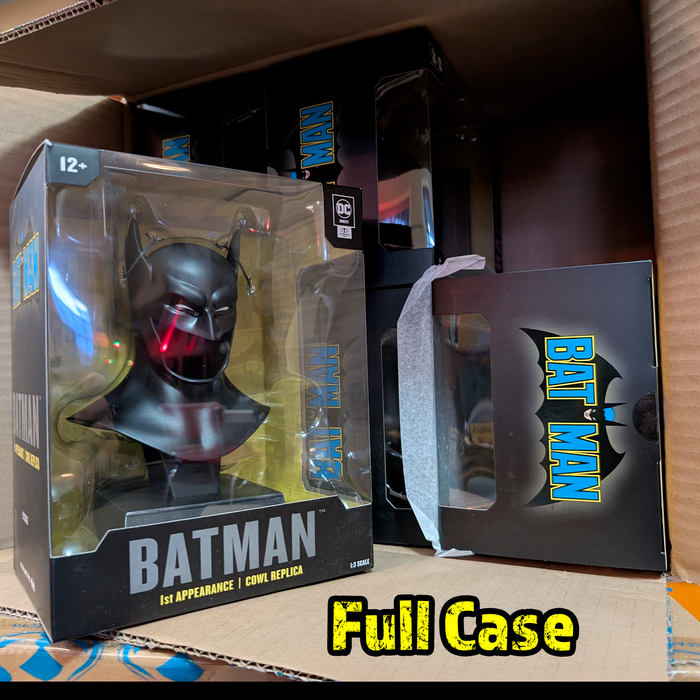 Full case of six DC Direct Batman Detective Comics 27 first appearance cowl replicas in original black packaging