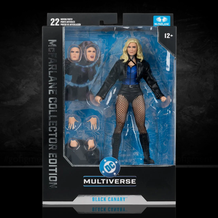 DC Multiverse McFarlane Collector Edition Black Canary DC Rebirth #54 7-Inch Action Figure new in box with extra faces and hands