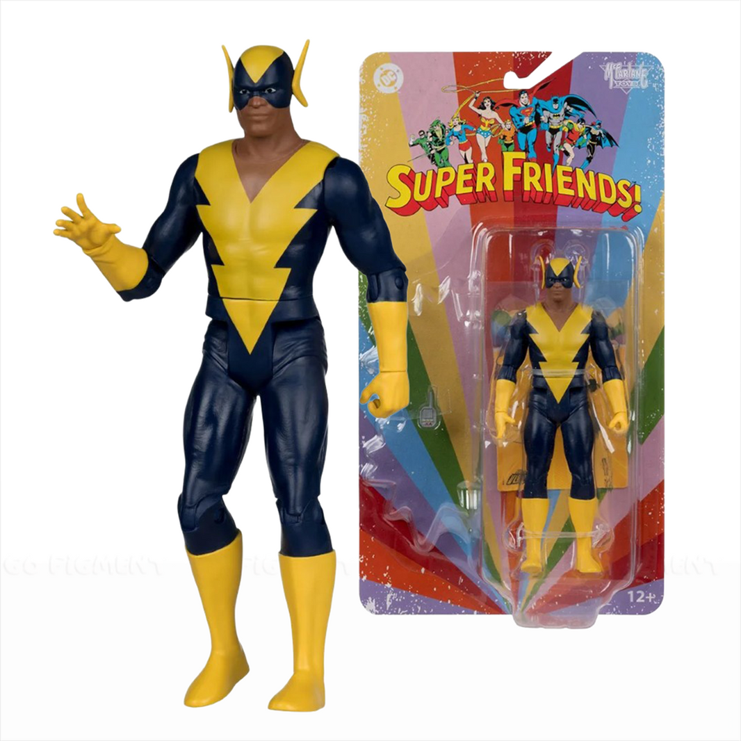 Black Vulcan - DC Retro Wave 16 Super Friends 6" Action Figure McFarlane by Go Figment with retro packaging