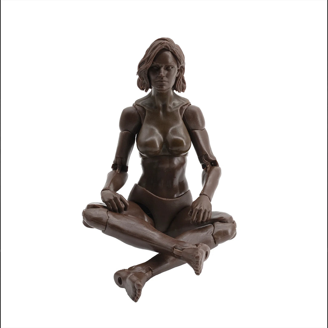 EPIC H.A.C.K.S. Blank Female COFFEE 6" Scale Premium Action Figure seated pose new in box by Boss Fight Studio Llc