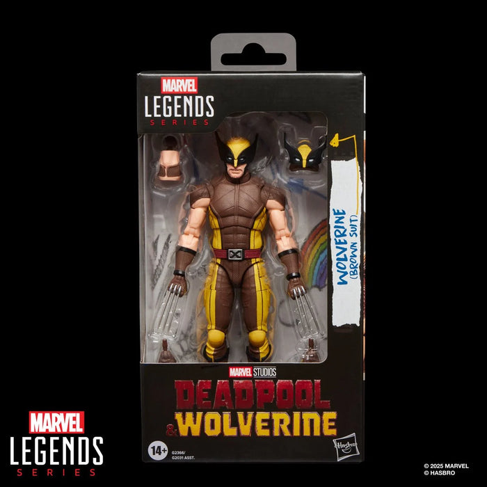 Deadpool & Wolverine Marvel Legends Wolverine (Brown Suit) 6-Inch Action Figure new in box by Hasbro collectible toy