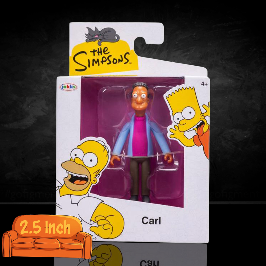 Carlton "Carl" Carlson Simpsons 2.5" Action Figure new in box by Jakks Pacific collectible toy