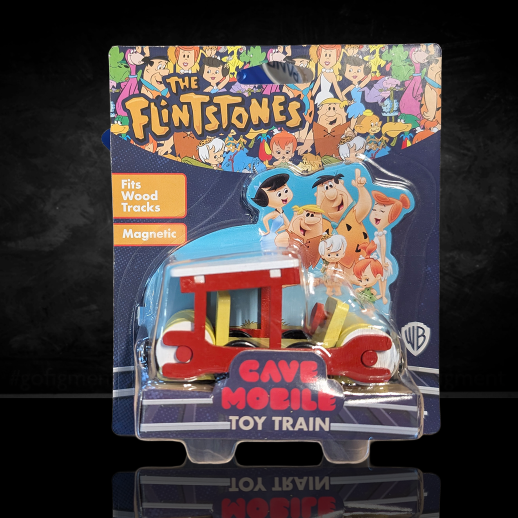 Flintstones Cave Mobile Wooden Train Engine - Classic Bedrock Adventure Toy by Master Pieces new in box collectible