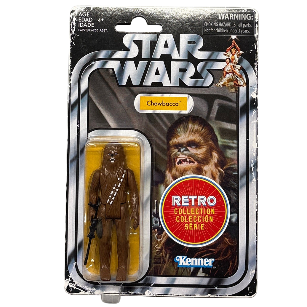 Chewbacca Star Wars Retro Collection Action Figure 1:18 Scale ANH by Kenner in original packaging