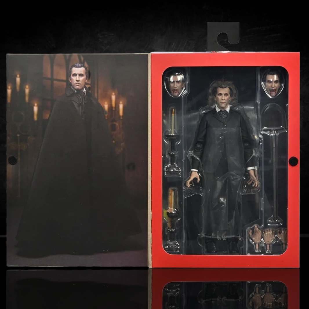 Count Dracula - Hammer Films: Horror of Dracula (1958) Ultimate NECA 7-Inch Figure new in box with alternate heads and accessories