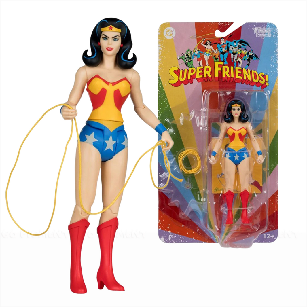 Wonder Woman - DC Retro Wave 16 Super Friends 6" Action Figure McFarlane with lasso, collectible by Go Figment
