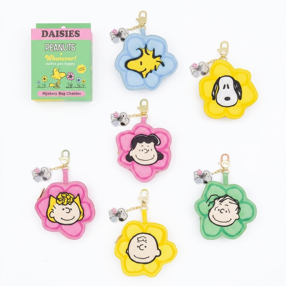 Peanuts Sherbet Spring Flowers Coin Pouch Bag Charm Blind Box U-Pick featuring Snoopy and friends from Whatever Makes You Happy