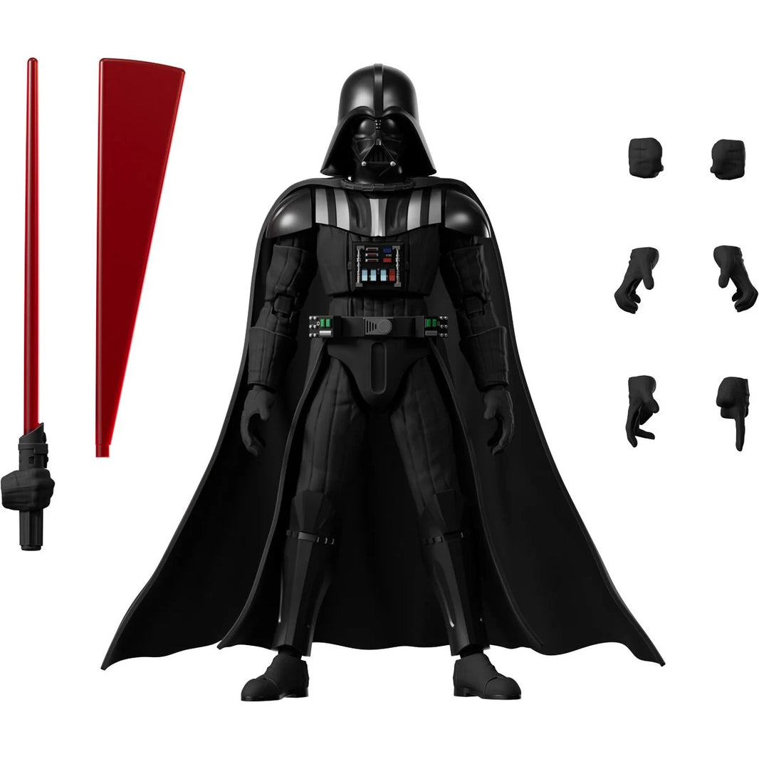 Star Wars: The Empire Strikes Back Darth Vader Blokees Model Kit by Hasbro with red lightsaber and interchangeable hands