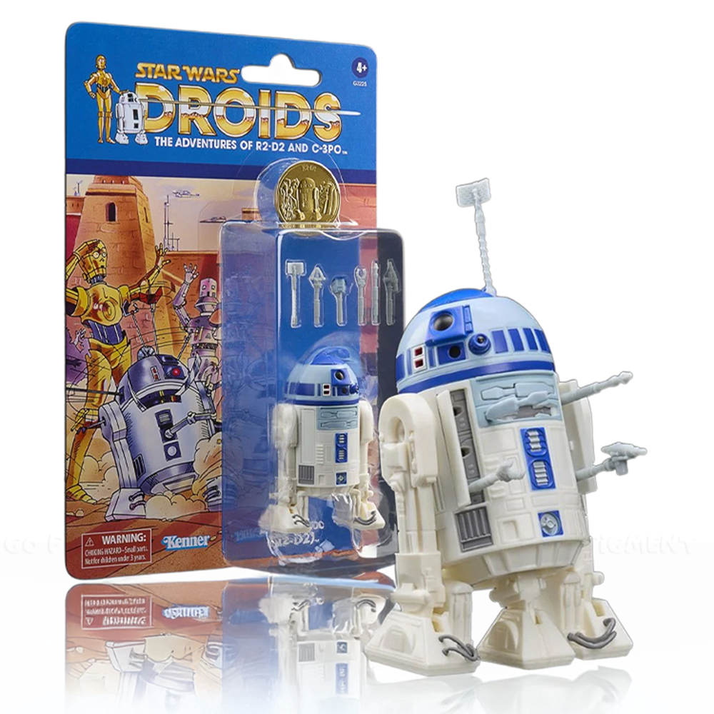 R2-D2 (Artoo-Detoo) Star Wars The Black Series Droids Action Figure by Hasbro with retro-style packaging and accessories