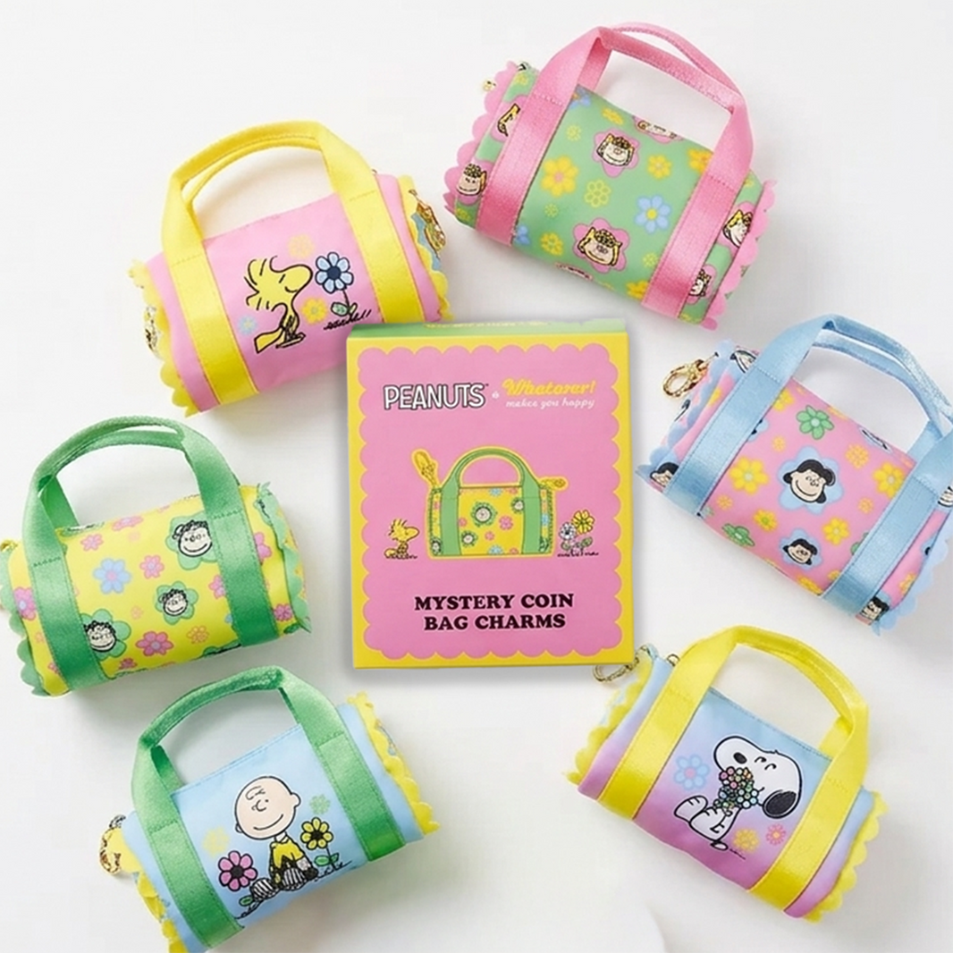 Peanuts Sherbert Spring Mini Duffle Bag Charm Display Case Blind Box U-Pick by Whatever Makes You Happy with colorful character designs