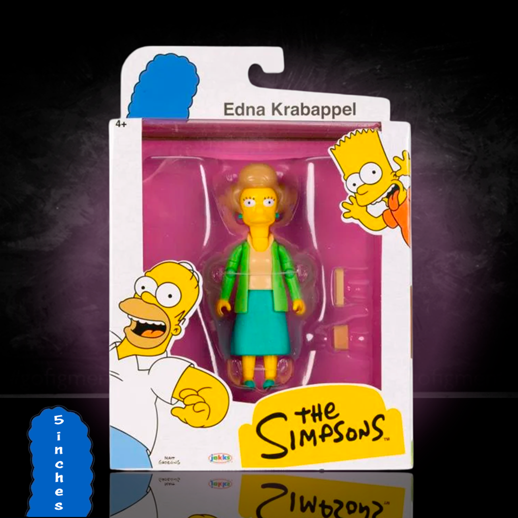 The Simpsons Edna Krabappel 5-Inch Scale Action Figure new in box by Jakks Pacific collectible toy