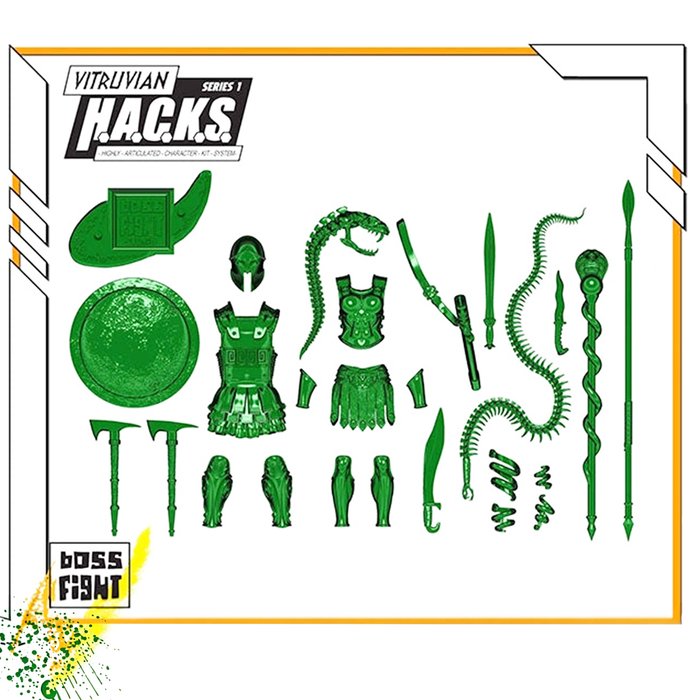 Vitruvian H.A.C.K.S. Accessory-Kits: U-PICK Premium Accessory Sets with detailed emerald green parts by Boss Fight Studio Llc