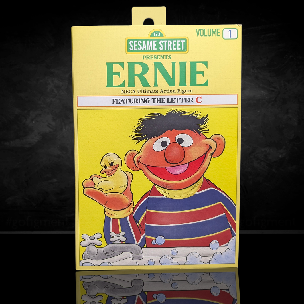 Ernie - Sesame Street Ultimate NECA 7-Inch Scale Action Figure new in box with colorful packaging and classic design
