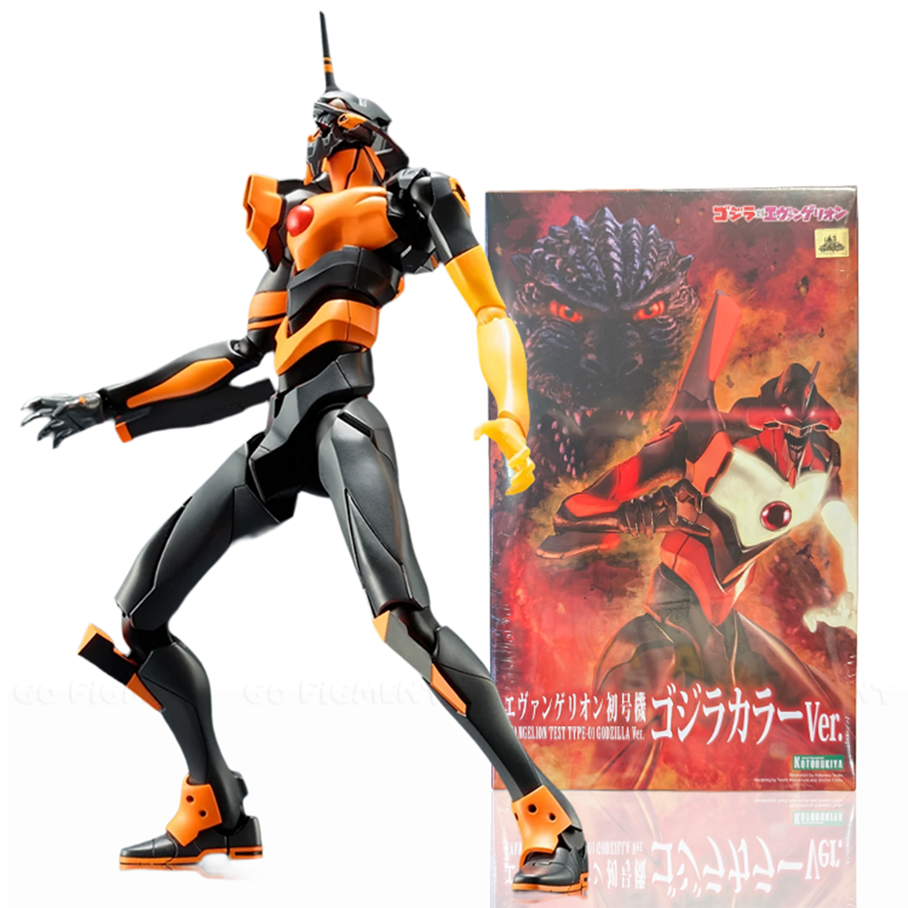 Godzilla vs Evangelion Test Type-01 Godzilla Version Kotobukiya Model Kit by Blokees with detailed orange and black design
