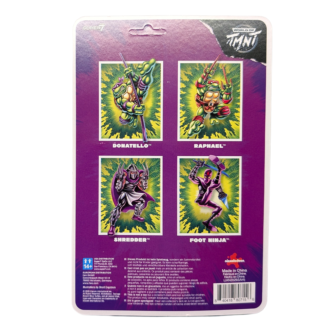 Foot Ninja Teenage Mutant Ninja Turtles ReAction+ Action Figure by Super7 with Ninja Sword 3.75-Inch