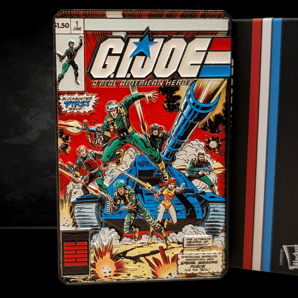 Fanattik G.I. Joe A Real American Hero 60th Anniversary Limited Edition metal ingot Issue 1 collectible design