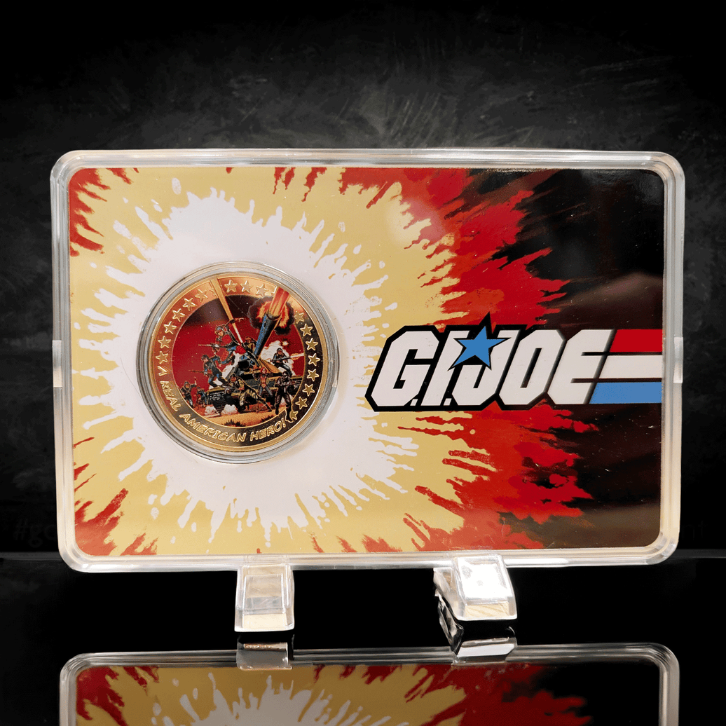 Fanattik G.I. Joe 60th Anniversary limited edition 24k gold plated commemorative coin in display case