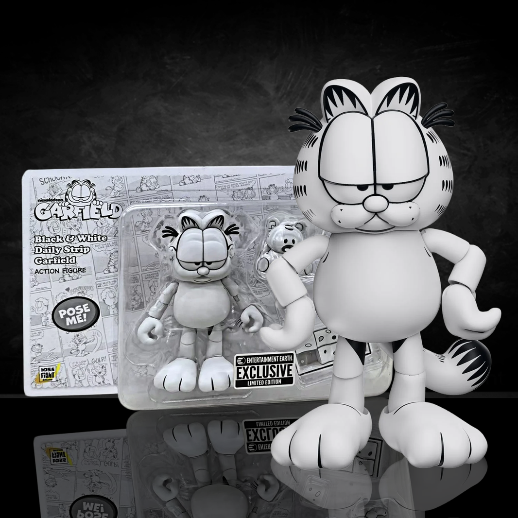 Garfield Black and White Daily Comic Strip Action Figure - Entertainment Earth Exclusive by Boss Fight Studio Llc new in box
