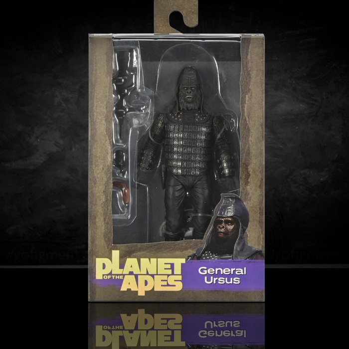 General Ursus Planet of the Apes Legacy Series 7-Inch Scale Action Figure by Neca in collector packaging with accessories