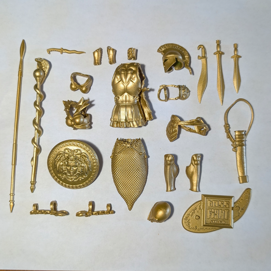 1:18 Scale Greek & Roman Mythology Glorious Gold Accessory Set A (Customizer Kit for 3.75" - 4" Figures) by Boss Fight Studio Llc new in box