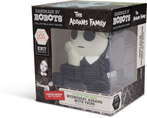 Handmade by Robots Wednesday Addams with Thing Glow in the Dark Vinyl Figure - Limited Edition Collectible new in box
