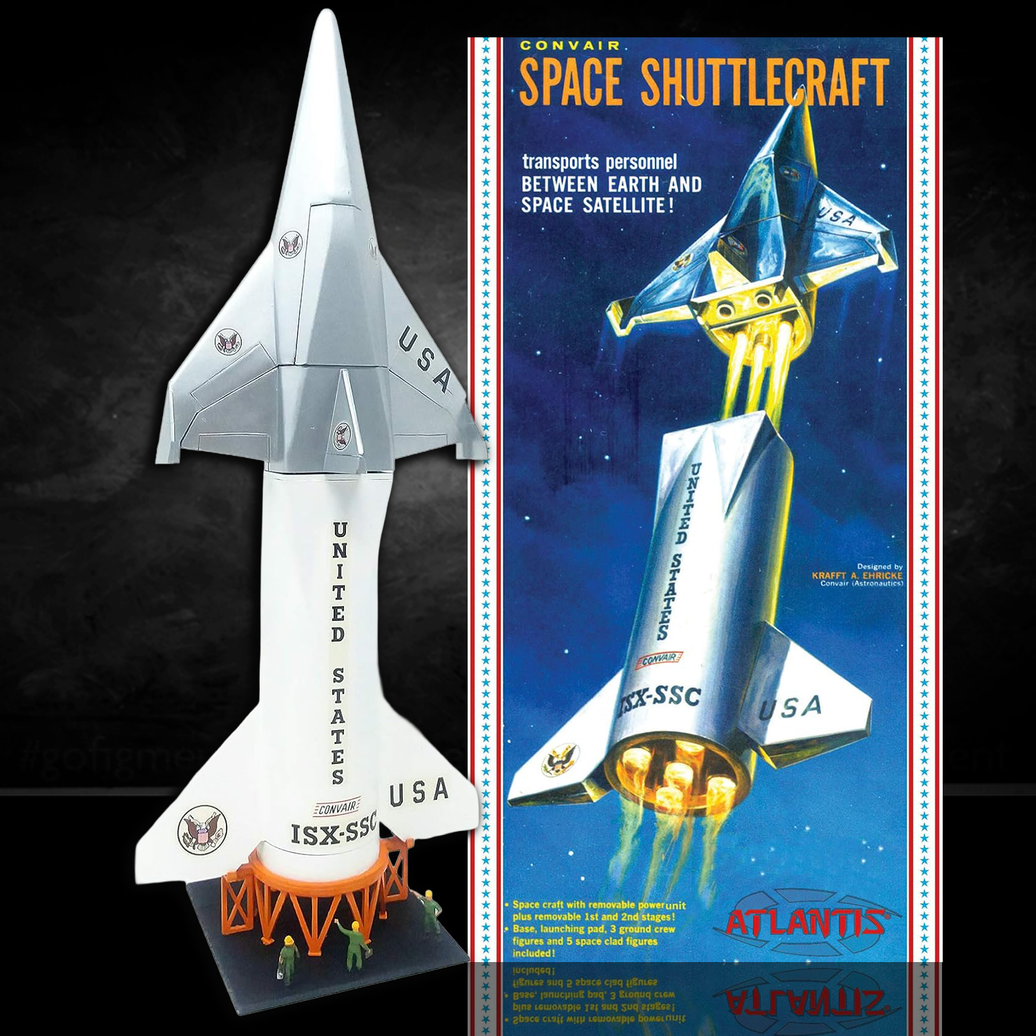 Convair Shuttle Craft 1:150 Scale Model Kit – A Bold Vision of Space-Age Tomorrow by Atlantis Models, new in box collectible kit