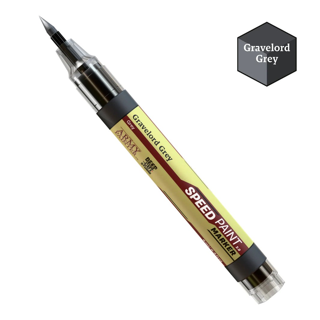 Gravelord Grey Army Painter Speedpaint Marker - One-Coat Miniature Paint SM1035P with fine tip for detailed miniature painting
