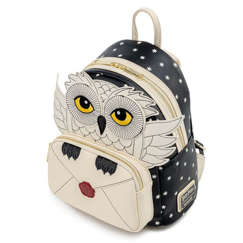 Harry Potter Loungefly Mini-Backpack – 2 Pack Hogwarts and Hedwig with star pattern and owl design by Loungefly