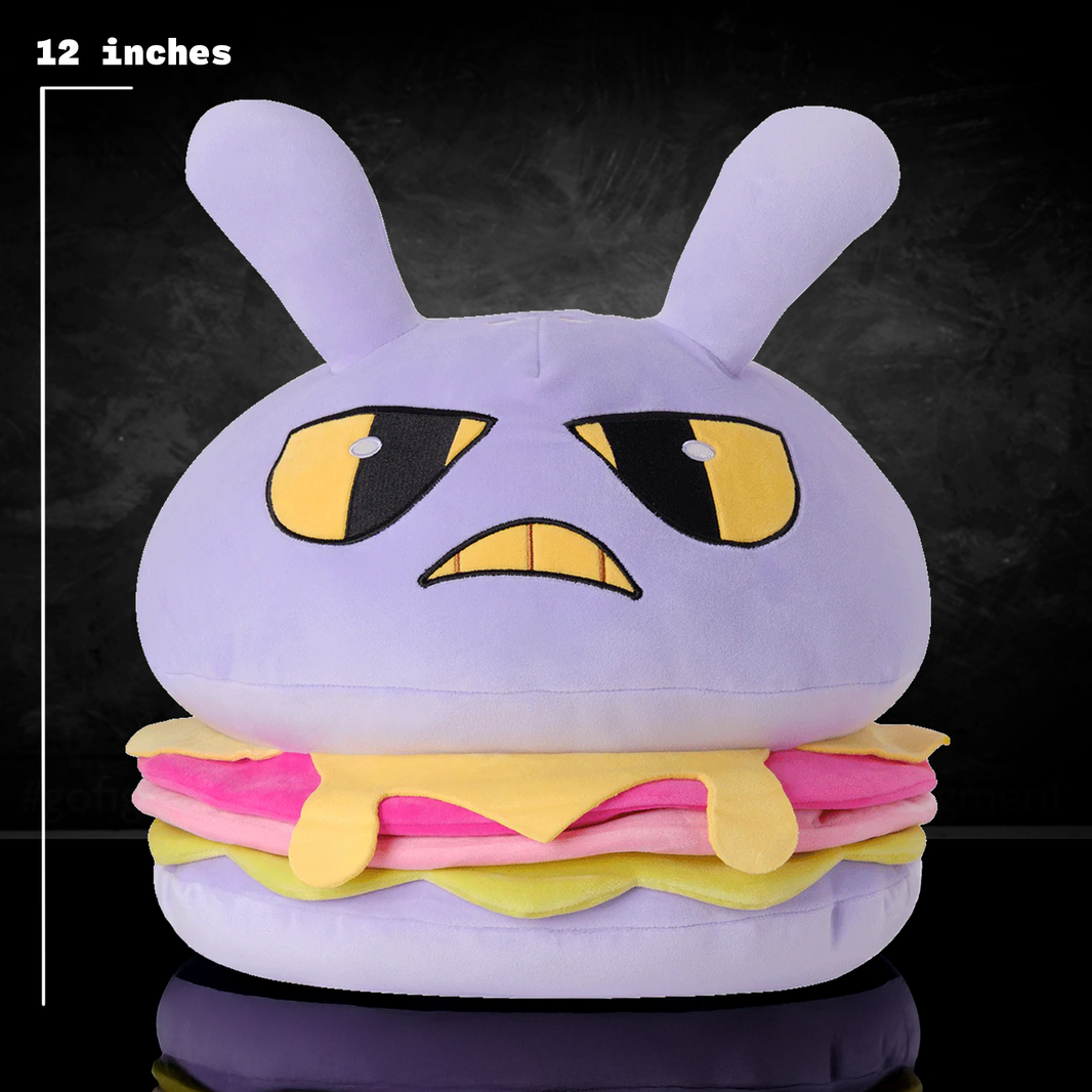 Jax Burger Plush The Amazing Digital Circus 12" Soft Plush Toy New With Tags Glitch Authentic collectible stuffed toy