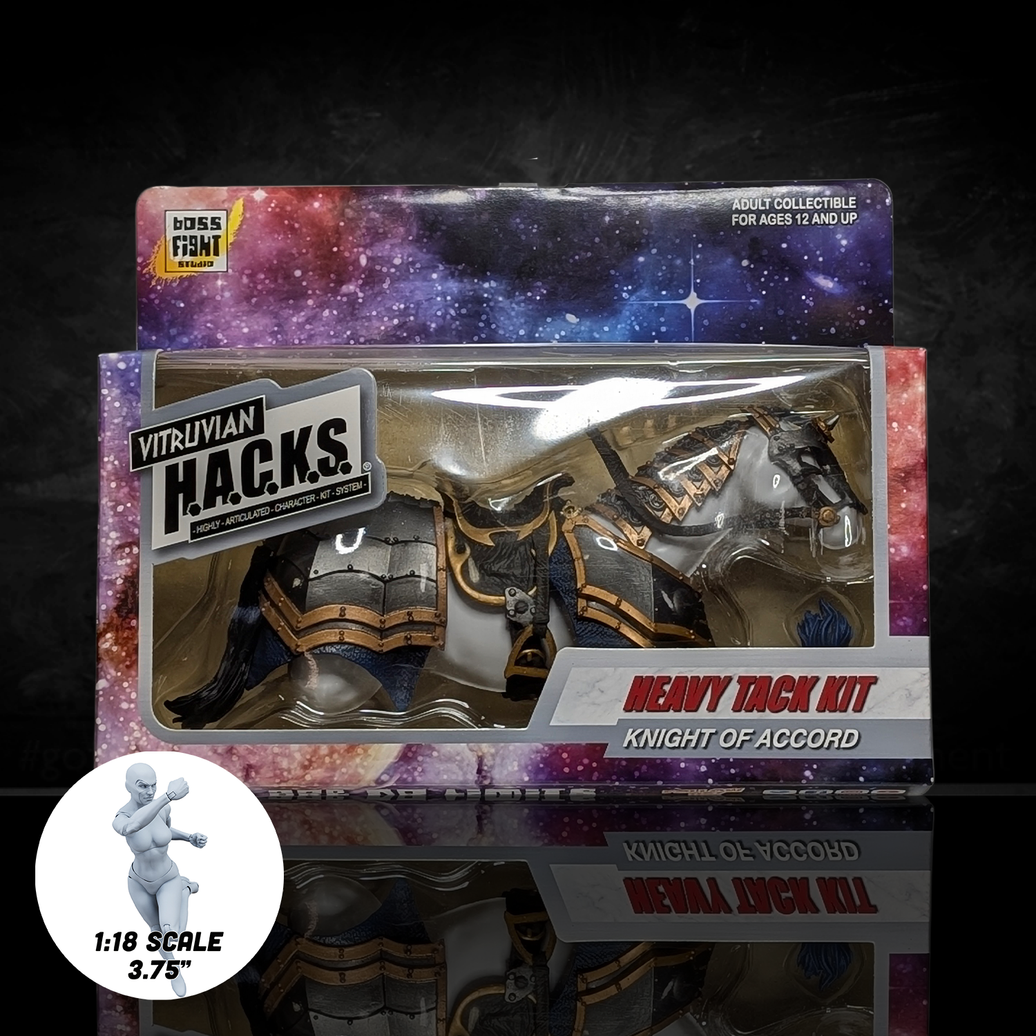 Mighty Steeds - Knight of Accord Heavy Tack Kit – Action Figure Accessories by Boss Fight Studio Llc new in box 1:18 scale