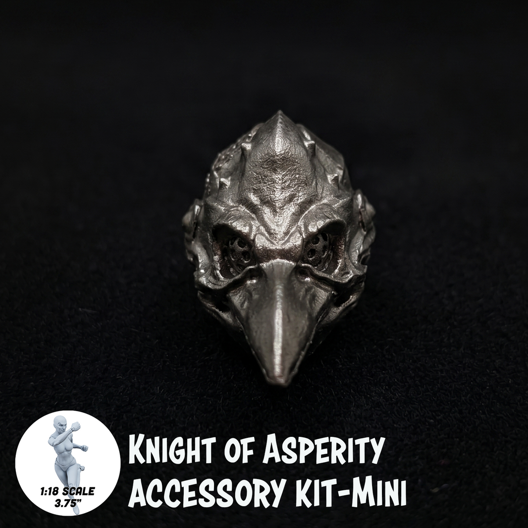 1:18 Scale Knight of Asperity Mini Gear Kit (Knight Shield and Lance Pack for 3.75" - 4" Figures) by Boss Fight Studio Llc detailed metallic helmet accessory