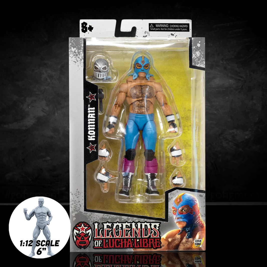 Konnan Legends of Lucha Libre Premium 6.5" Action Figure (1:12 Scale) – Classic Masked Era Edition new in box by Boss Fight Studio Llc