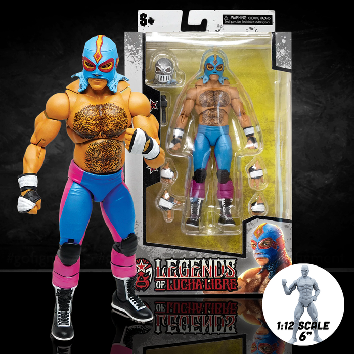 Konnan Legends of Lucha Libre Premium 6.5" Action Figure (1:12 Scale) – Classic Masked Era Edition new in box by Boss Fight Studio Llc