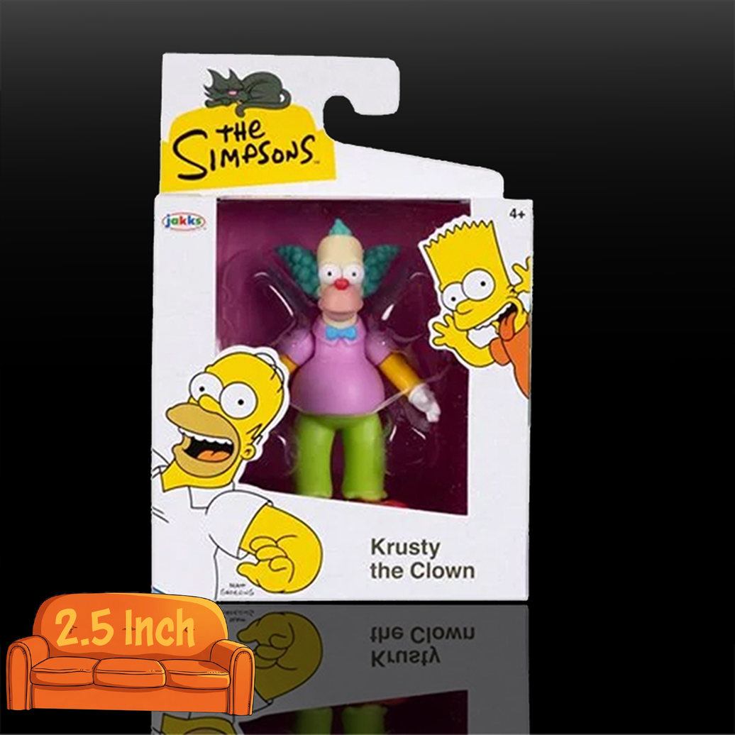 The Simpsons Krusty the Clown Action Figure 2 1/2" Scale by Jakks Pacific, new in box collectible toy