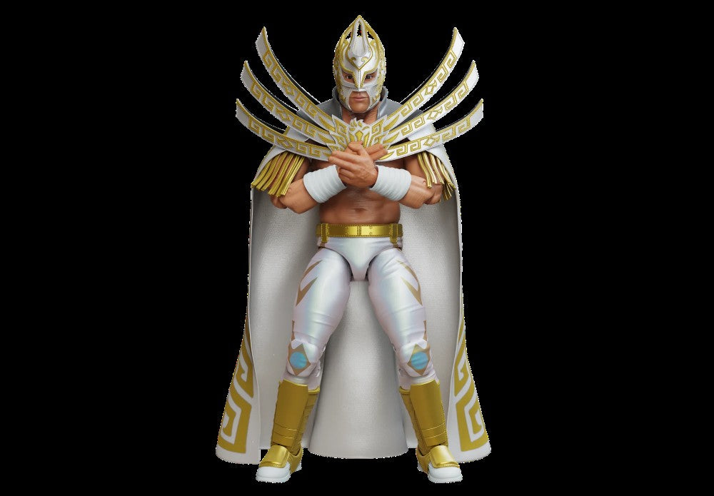 Laredo Kid Legends of Lucha Libre Premium 1:12 Scale 6" Action Figure by Boss Fight Studio Llc in white and gold robe new in box