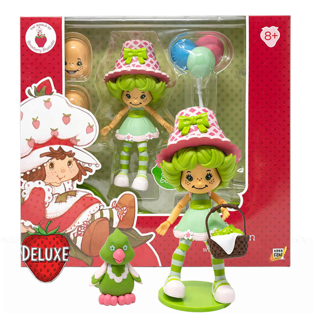 Lime Chiffon Strawberry Shortcake DELUXE Action Figure 1:12 by Boss Fight Studio Llc with accessories and green bird figure